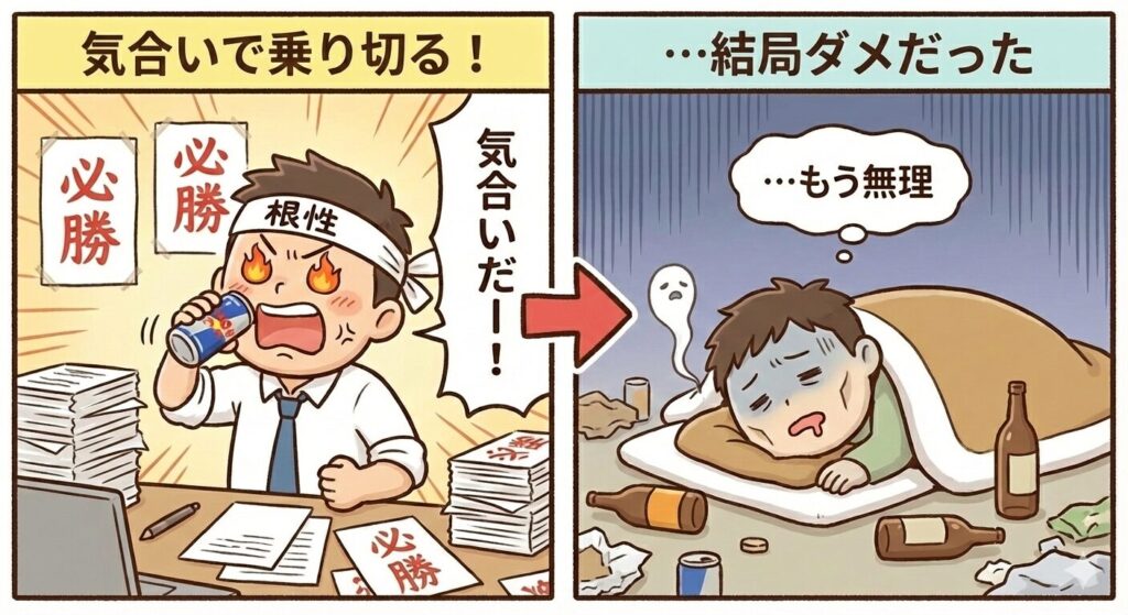 気合いで乗り切れなかった人