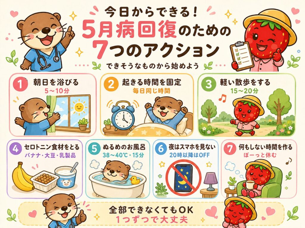 5月病対策7選をまとめた画像