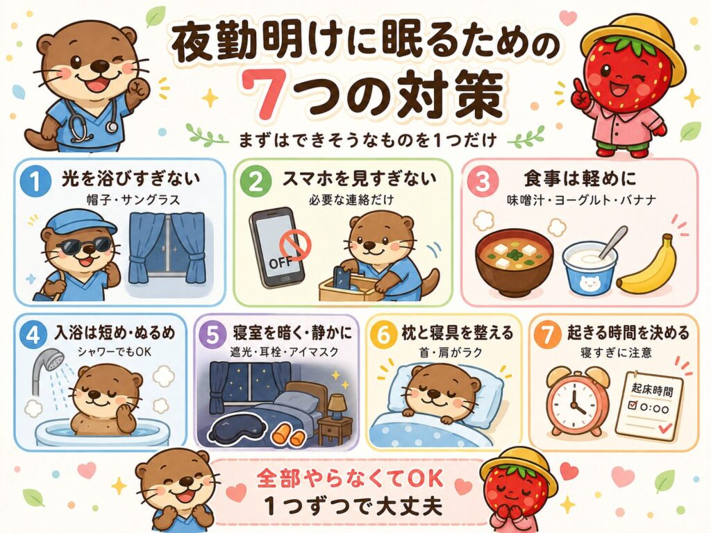 夜勤明けに眠るための睡眠リセット法7選