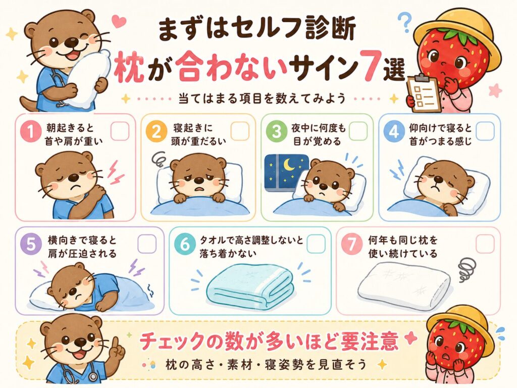 枕が合わないサインチェックリスト
