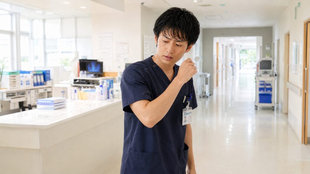 夏に汗のニオイを気にする男性